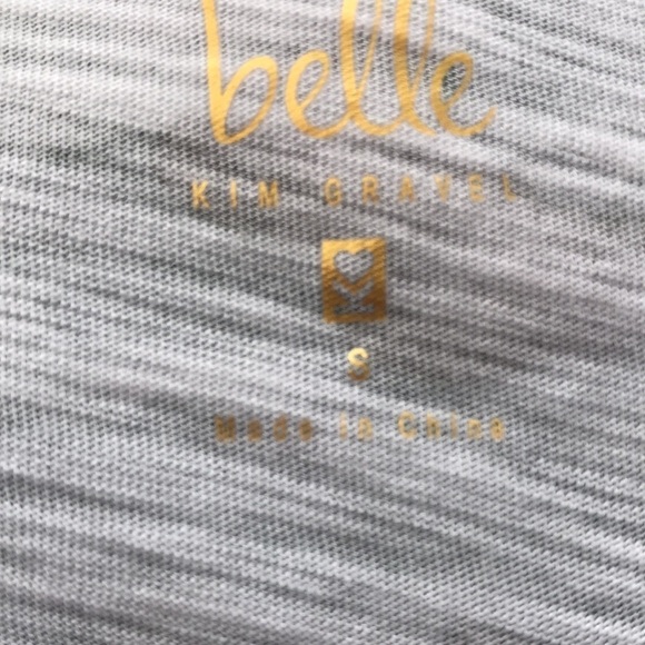 BELLE by KIM GRAVEL CAMO LONG SLEEVE OPEN TOP TIES AT BELLY SIZE SMALL - Picture 4 of 7